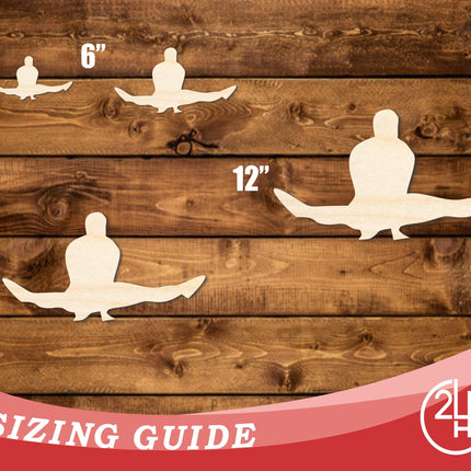 Unfinished Wood Gymnast Press Up Shape | DIY Craft Cutout | up to 46" DIY