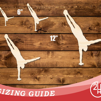Unfinished Wood Gymnast Hand Stand Shape | DIY Craft Cutout | up to 46" DIY