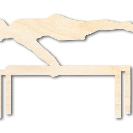 Unfinished Wood Gymnast Parallel Beam Shape | DIY Craft Cutout | up to 46" DIY