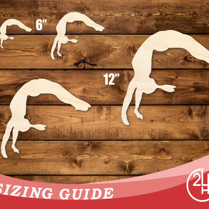 Unfinished Wood Gymnast Handspring Shape | DIY Craft Cutout | up to 46" DIY