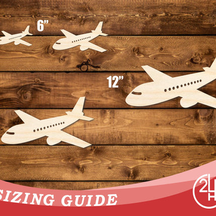 Unfinished Wood Air Plane Shape | DIY Craft Cutout | up to 46" DIY