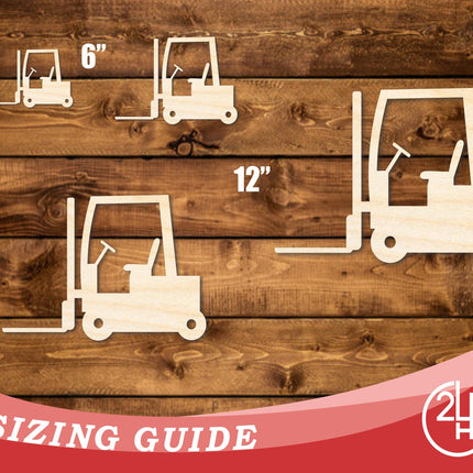 Unfinished Wood Fork Lift Shape | DIY Craft Cutout | up to 46" DIY