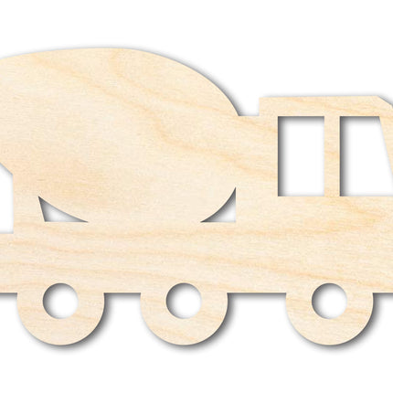 Unfinished Wood Cement Truck Shape | DIY Craft Cutout | up to 46" DIY