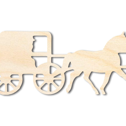 Unfinished Wood Amish Buggy Shape | DIY Craft Cutout | up to 46" DIY