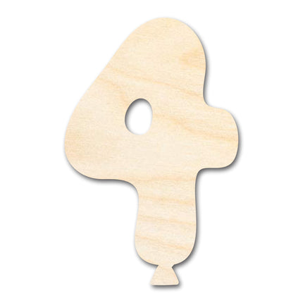Unfinished Wood Balloon Number 4 Shape | DIY Craft Cutout | up to 46" DIY