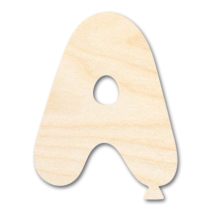 Unfinished Wood Balloon Letter A Shape | DIY Craft Cutout | up to 46" DIY
