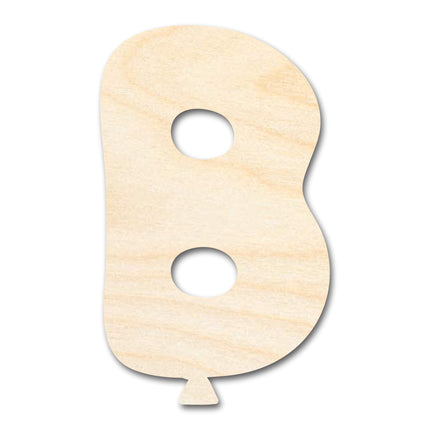 Unfinished Wood Balloon Letter B Shape | DIY Craft Cutout | up to 46" DIY