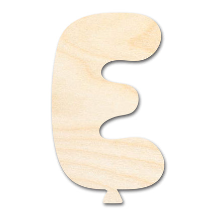 Unfinished Wood Balloon Letter E Shape | DIY Craft Cutout | up to 46" DIY