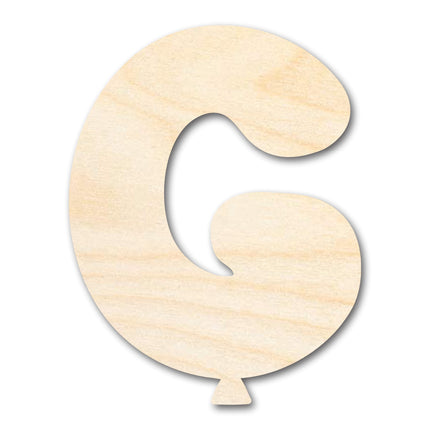 Unfinished Wood Balloon Letter G Shape | DIY Craft Cutout | up to 46" DIY