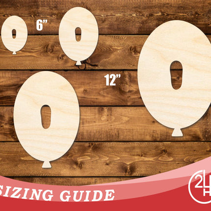 Unfinished Wood Balloon Letter O Shape | DIY Craft Cutout | up to 46" DIY