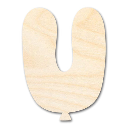 Unfinished Wood Balloon Letter U Shape | DIY Craft Cutout | up to 46" DIY