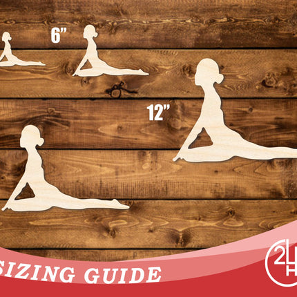 Unfinished Wood Yoga Pigeon Pose Shape | DIY Craft Cutout | up to 46" DIY