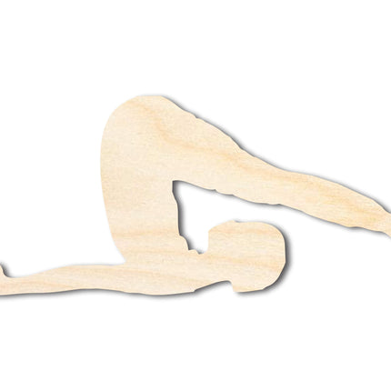 Unfinished Wood Yoga Plow Pose Shape | DIY Craft Cutout | up to 46" DIY