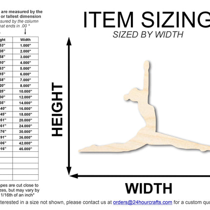 Unfinished Wood Yoga Monkey Pose Shape | DIY Craft Cutout | up to 46" DIY