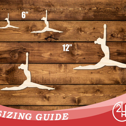 Unfinished Wood Yoga Monkey Pose Shape | DIY Craft Cutout | up to 46" DIY