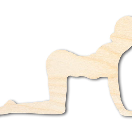 Unfinished Wood Yoga Cat Pose Shape | DIY Craft Cutout | up to 46" DIY