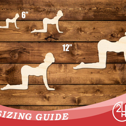 Unfinished Wood Yoga Cat Pose Shape | DIY Craft Cutout | up to 46" DIY