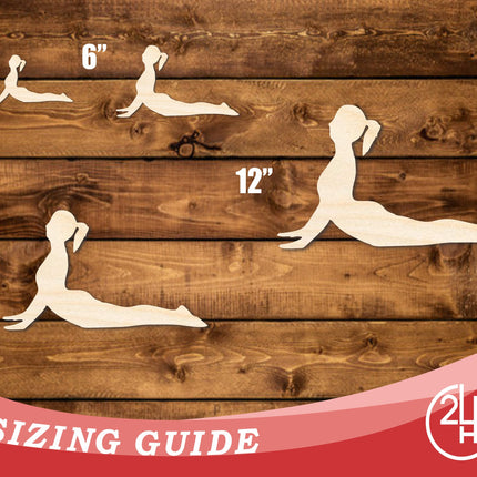 Unfinished Wood Yoga Cobra Pose Shape | DIY Craft Cutout | up to 46" DIY