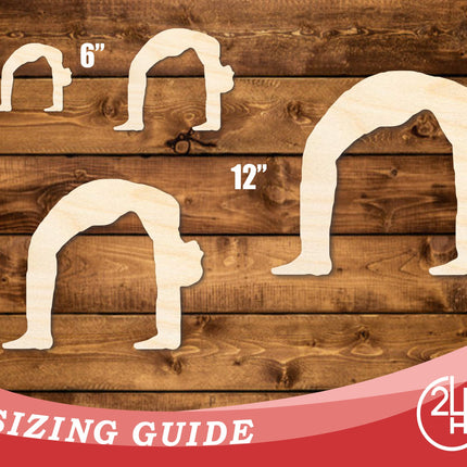 Unfinished Wood Yoga Wheel Pose Shape | DIY Craft Cutout | up to 46" DIY