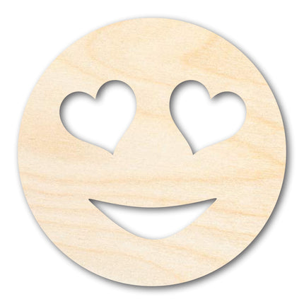 Unfinished Wood Heart Eye Face Shape | DIY Craft Cutout | up to 46" DIY