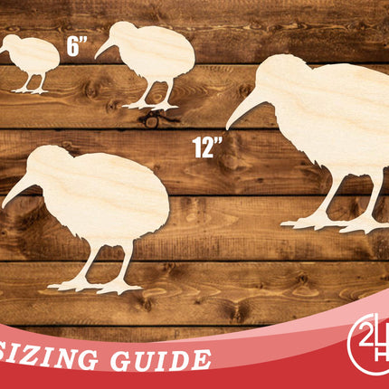 Unfinished Wood Kiwi Bird Shape | DIY Craft Cutout | up to 46" DIY