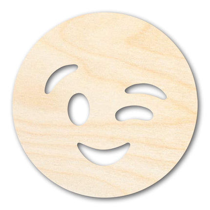 Unfinished Wood Winking Face Shape | DIY Craft Cutout | up to 46" DIY