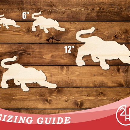 Unfinished Wood Tiger Mascot Shape | DIY Craft Cutout | up to 46" DIY