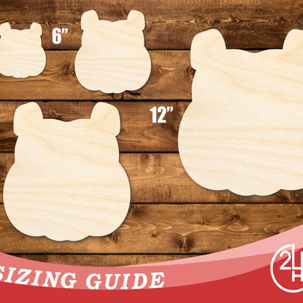 Unfinished Wood Bulldog Mascot Shape | DIY Craft Cutout | up to 46" DIY
