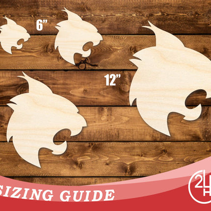 Unfinished Wood Wildcat Mascot Shape | DIY Craft Cutout | up to 46" DIY