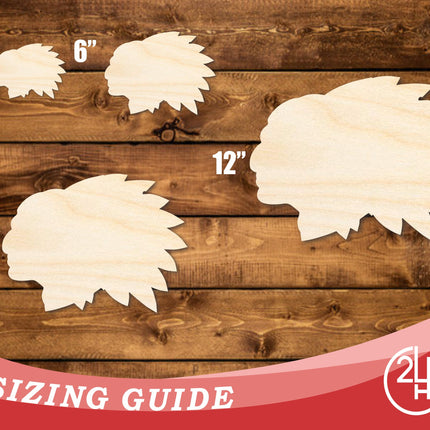 Unfinished Wood Native American Mascot Shape | DIY Craft Cutout | up to 46" DIY
