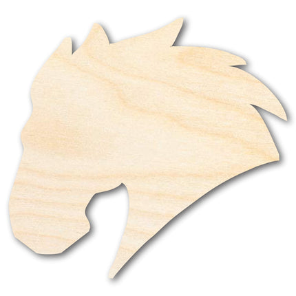 Unfinished Wood Mustang Mascot Shape | DIY Craft Cutout | up to 46" DIY