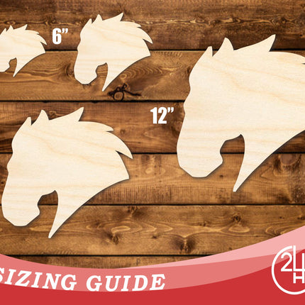 Unfinished Wood Mustang Mascot Shape | DIY Craft Cutout | up to 46" DIY