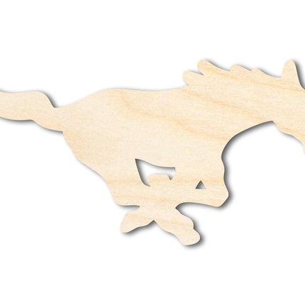 Unfinished Wood Mustang Mascot Shape | DIY Craft Cutout | up to 46" DIY
