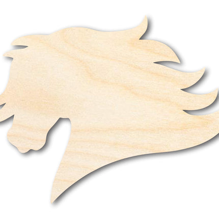 Unfinished Wood Mustang Mascot Shape | DIY Craft Cutout | up to 46" DIY