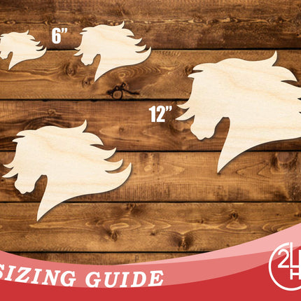 Unfinished Wood Mustang Mascot Shape | DIY Craft Cutout | up to 46" DIY