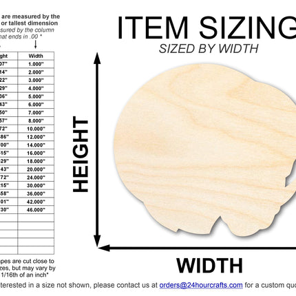 Unfinished Wood Ram Mascot Shape | DIY Craft Cutout | up to 46" DIY