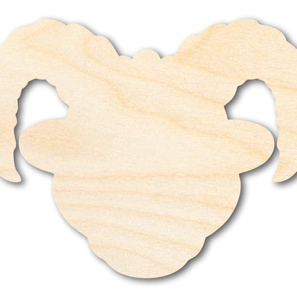 Unfinished Wood Ram Mascot Shape | DIY Craft Cutout | up to 46" DIY