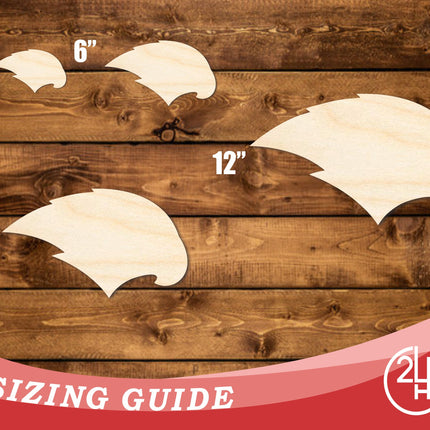 Unfinished Wood Hawk Mascot Shape | DIY Craft Cutout | up to 46" DIY