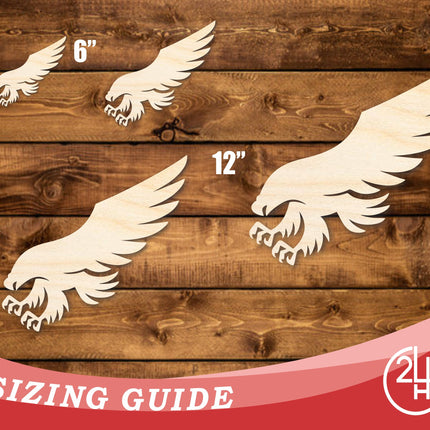 Unfinished Wood Hawk Mascot Shape | DIY Craft Cutout | up to 46" DIY