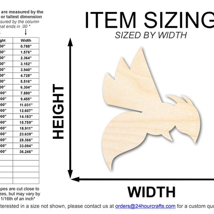 Unfinished Wood Hornet Mascot Shape | DIY Craft Cutout | up to 46" DIY
