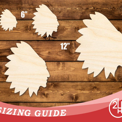 Unfinished Wood Native American Mascot Shape | DIY Craft Cutout | up to 46" DIY