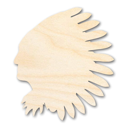 Unfinished Wood Native American Mascot Shape | DIY Craft Cutout | up to 46" DIY