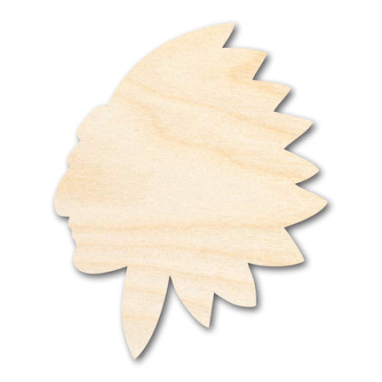 Unfinished Wood Native American Mascot Shape | DIY Craft Cutout | up to 46" DIY