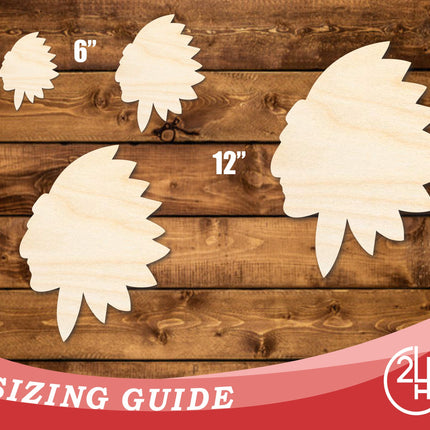 Unfinished Wood Native American Mascot Shape | DIY Craft Cutout | up to 46" DIY
