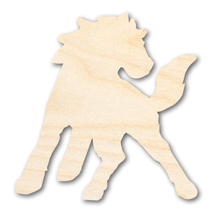 Unfinished Wood Mustang Mascot Shape | DIY Craft Cutout | up to 46" DIY