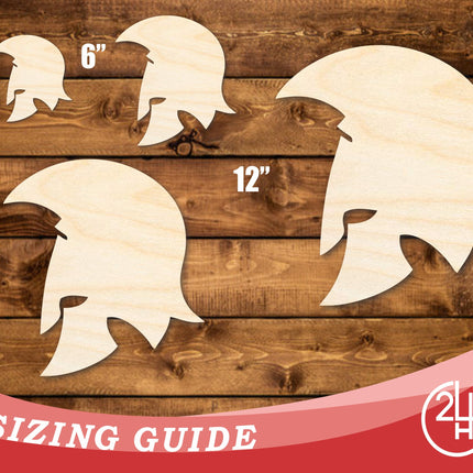 Unfinished Wood Trojan Mascot Shape | DIY Craft Cutout | up to 46" DIY