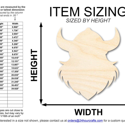 Unfinished Wood Viking Mascot Shape | DIY Craft Cutout | up to 46" DIY