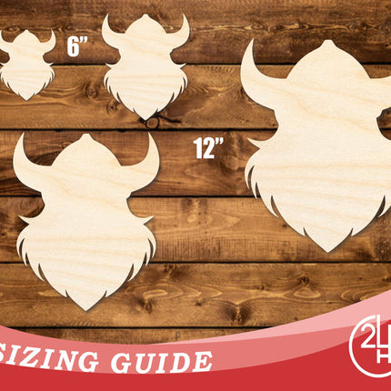 Unfinished Wood Viking Mascot Shape | DIY Craft Cutout | up to 46" DIY