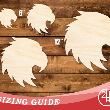 Unfinished Wood Hawk Mascot Shape | DIY Craft Cutout | up to 46" DIY
