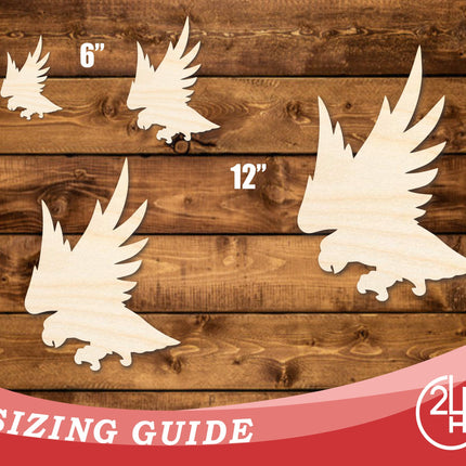 Unfinished Wood Hawk Mascot Shape | DIY Craft Cutout | up to 46" DIY